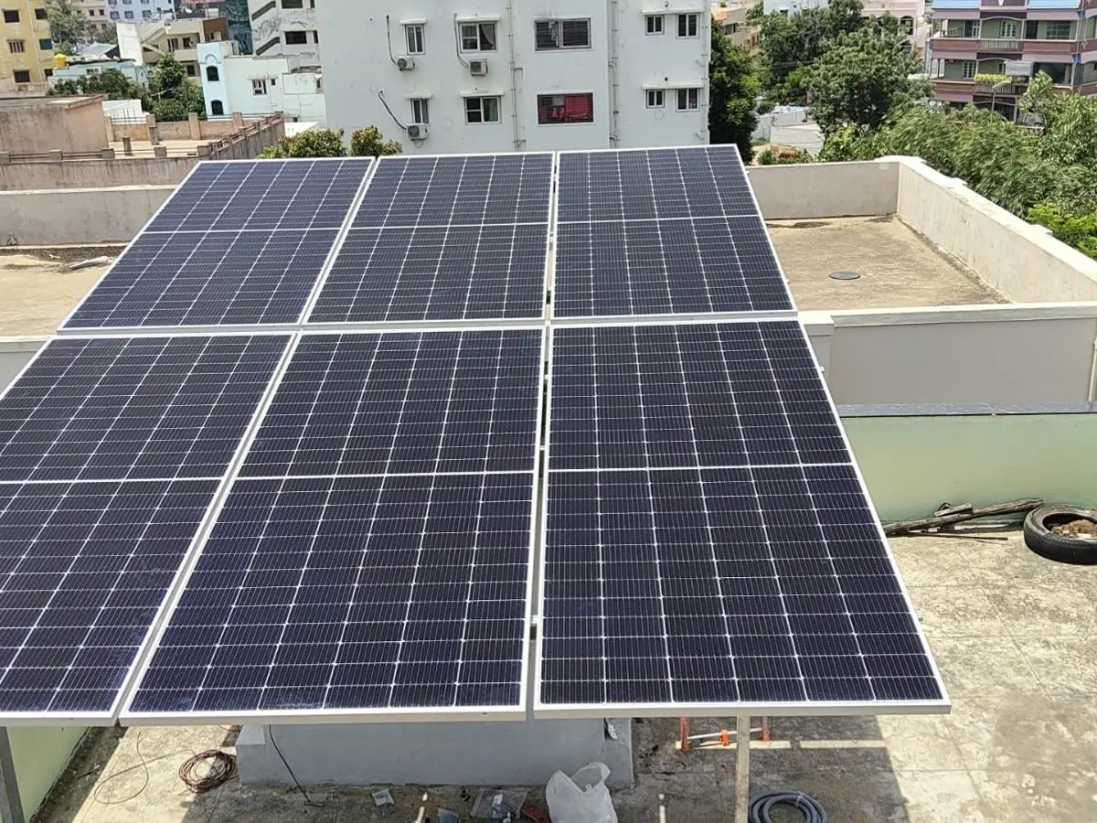 Neat array on a residential terrace